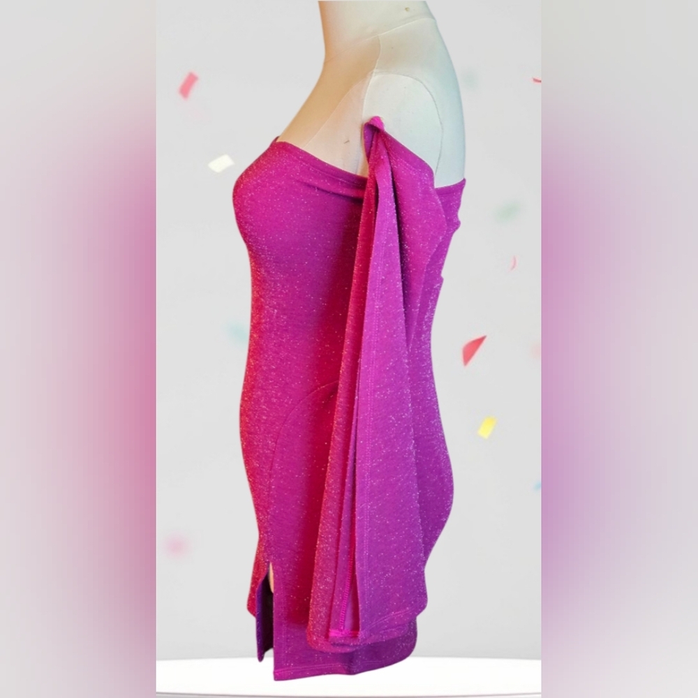Michael Costello X REVOLVE Sandrine Mini Dress in Magenta~Final Price - Picture 5 of 12